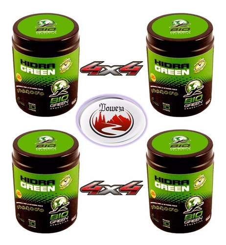 Poweza Pack 4x4 Hidra Green Ultra Hidratante X 4 Potes!!