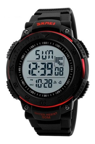 Reloj digital para hombre Skmei 1237 negro y rojo