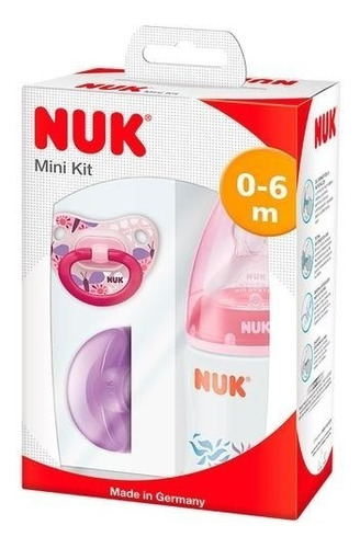 Kit Mamadera Nuk Con Chupete Y Portachupete Varios Modelos