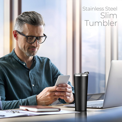 Sipx - Vasos De Triple Aislamiento, 22 Onzas, Vaso Moderno De Alta Calidad Con Tapa, Taza Aislada Que Mantiene El Calor Durante 6 Horas, Vaso De Acero Inoxidable Hecho De Material Sostenible, Taza De