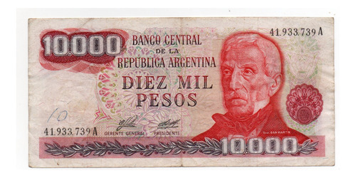 Billete Argentina 10000 Pesos Ley Bottero 2479