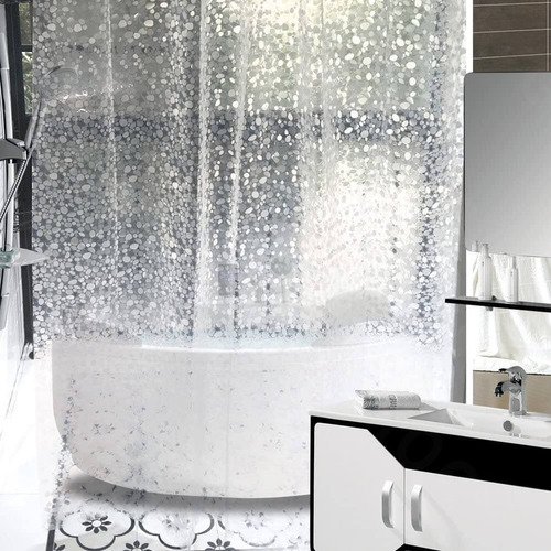Cortina Banheiro Transparente Pvc Grosso Anti-mofo