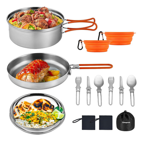 Utensilios De Cocina Kingcamp Para Acampar De Acero Inoxidab