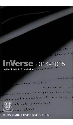 Inverse 2014-2015, De Brunella Antomarini. Editorial Rowman Littlefield, Tapa Blanda En Inglés