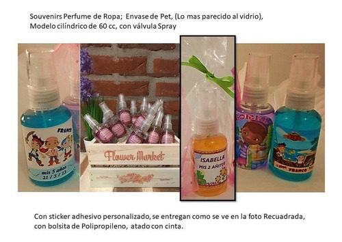 Souvenirs Perfume Textil 60cc Personalizado X30