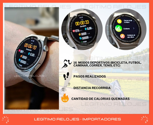 Imagen 7 de 10 de Smartwatch Hombre Gt3 Max Reloj Inteligente Elegante Sport