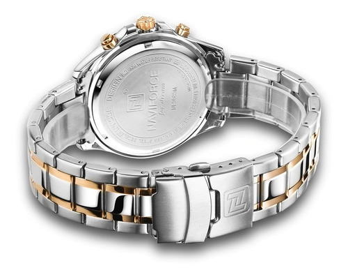 Relógio Masculino Luxo Nf9089 Naviforce Original Em Aço Inox
