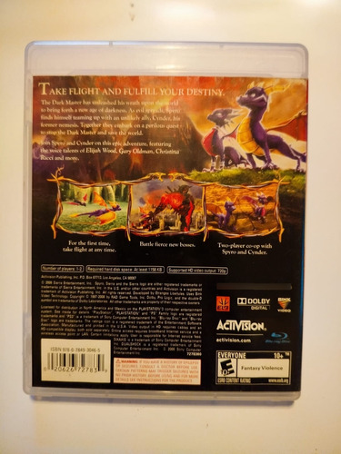 The Legend Of Spyro Dawn Of The Dragon Ps3 (Usado)