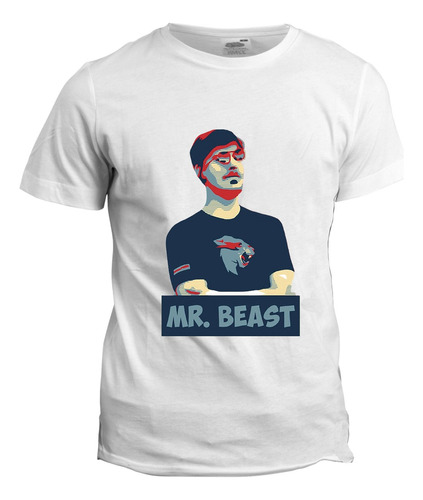 Playera Mr.beast Para Niños Mr Beast Talla Suave Y Liviana 