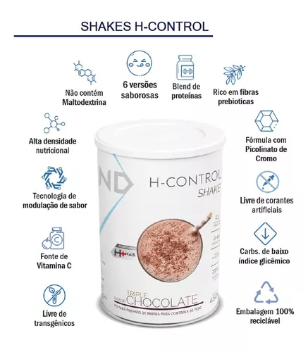 Shake De Chocolate H+ Hnd 450g - Hinode Original