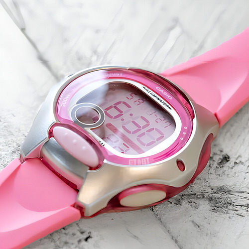 Reloj Casio Lw-200-4b Mujer Lw 200 Mejor Precio Color De La Malla Rosa Color Del Bisel Plateado Color Del Fondo Rosa