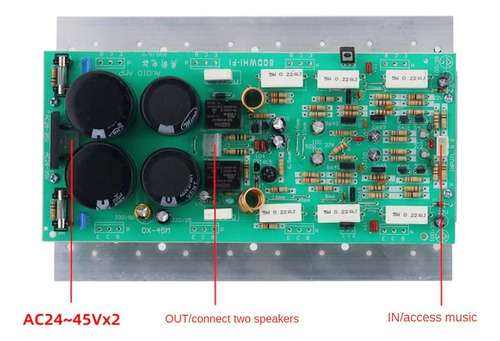 A Placa Amplificadora 45m-t A1943/c5200 400w 2.0 Alta