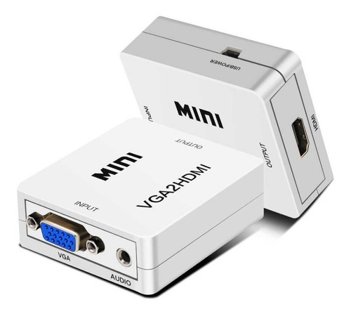 Conversor Vga A Hdmi Con Audio Conecta Notebook A Tv Full Hd