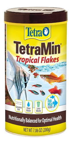 Alimento Para Peces Tetra Min Tropical Flakes 200 Gramos
