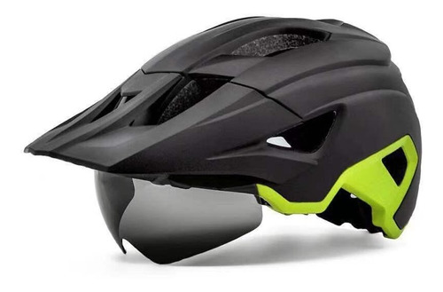 Casco Mtb Bicicleta Montaña Enduro Elevenine Lentes Luz Led