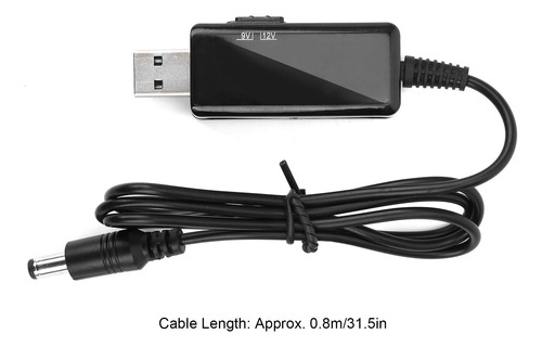 Convertidor De Voltaje Usb A 9v 12v Dc Booster Cable