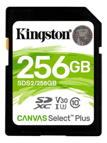 Tarjeta de memoria Sdxc Kingston Canvas Select Plus de 256 GB