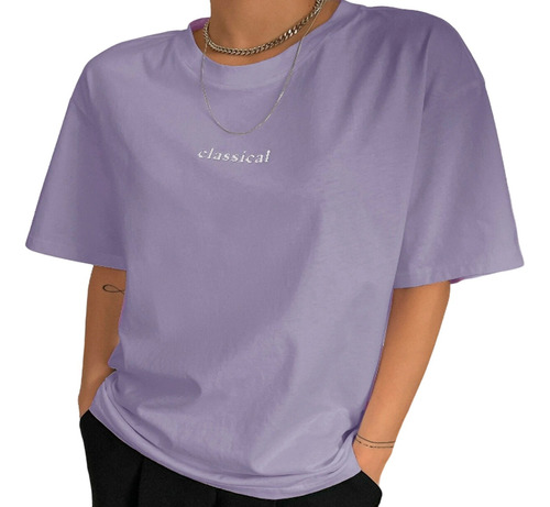 Camiseta Oversized Classical Básica Estilo Streetwear Tshirt