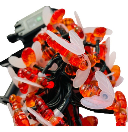 Imagen 2 de 7 de Guirnalda Led Solar Abejas 50 Luces 5 Metros Modelo 2022