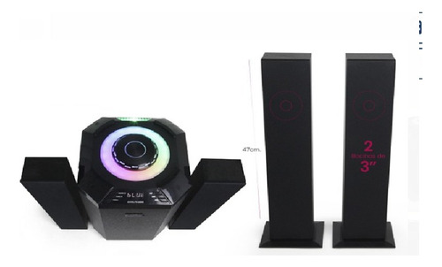 Sistema De Teatro En Casa 2.1 Subwoofer Bluetooth Negro 2.1