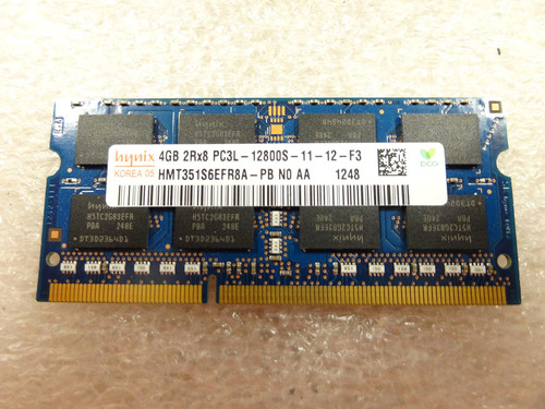 Memoria Ram 4gb Hynix Ddr3 So-dimm 204pin Pc3l-12800s 1600mhz Hmt351s6efr8a-pb