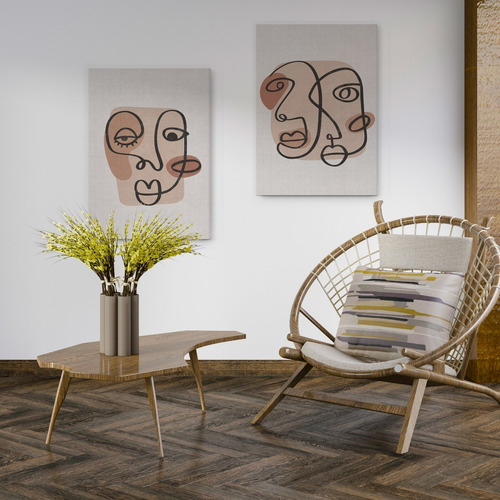 Set De Cuadros Para Decorar Una Sala Modernos 2pz De 60x40cm