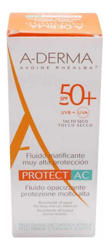 Fluido Matificante A-de Rma Protect Ac Fps 50+ Tacto Seco 40ml