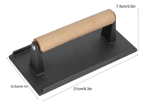 Plancha De Hierro Fundido Para Asar Carne, Tocino, Barbacoa