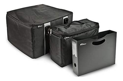 Bolso Tote Con Soporte Para Archivos Y Refrigerador En Negro