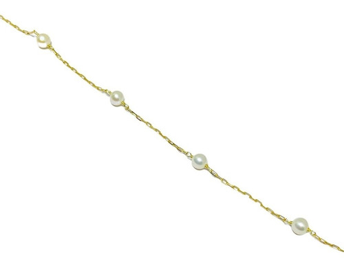 Pulseira Com Pérola Em Ouro 18k
