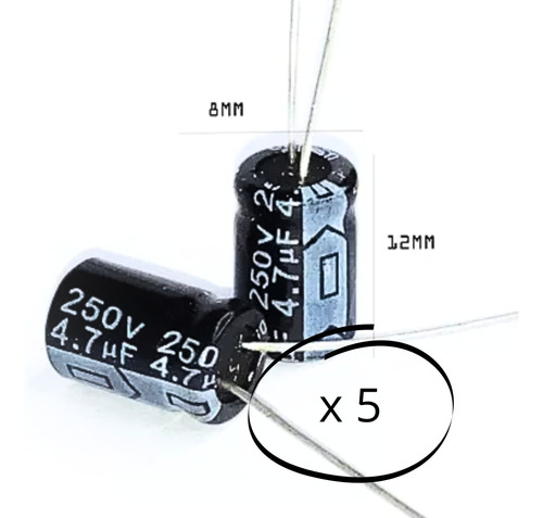 Condensador 4.7uf 250v X 5 Unidades