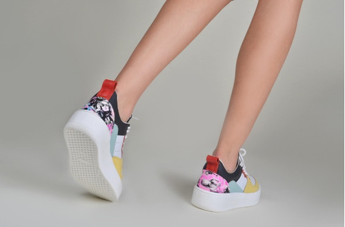 Imagen 8 de 9 de Zapatillas Urbanas De Mujer Cuero Cordones Brika - Ferraro