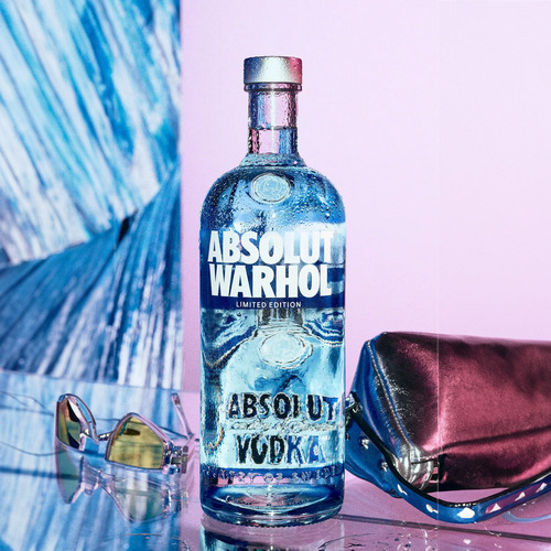 Pack De 4 Vodka Absolut Azul Edic Warhol 750 Ml