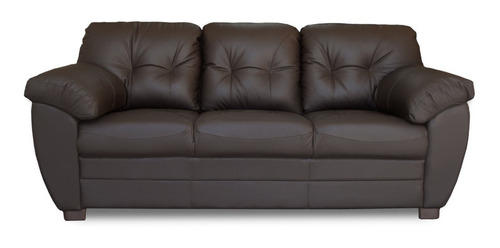 Sofa De Piel - Derby - Conforto Muebles Color Chocolate