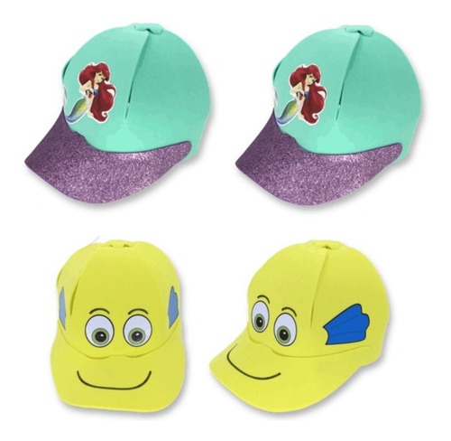  Gorros La Sirenita Cotillón Cumpleaños 