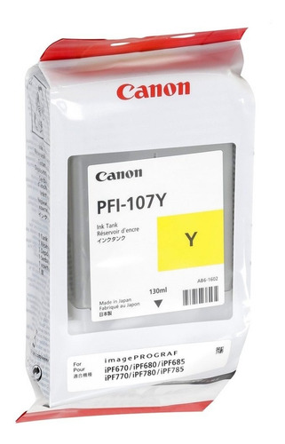 Cartucho De Tinta Canon Pfi-107y Yellow