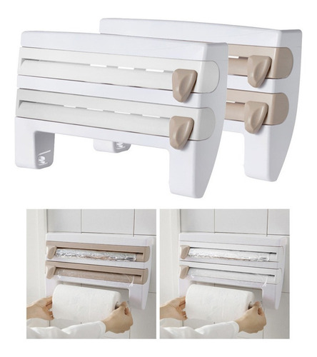 Soporte De Rollo De Cocina Montaje En Pared Cortador De
