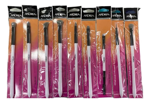 Kit X9 Pinceles Andrea Maquillaje Ojos Y Cejas