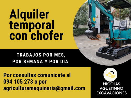 Imagen 4 de 5 de Alquiler Mini Retroexcavadora Con Chofer