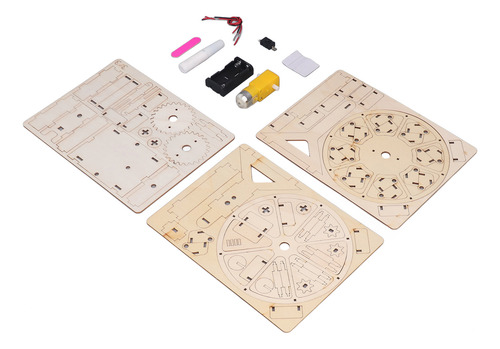 Kit De Construcción De Maquetas 3d De Noria, De Madera, Educ