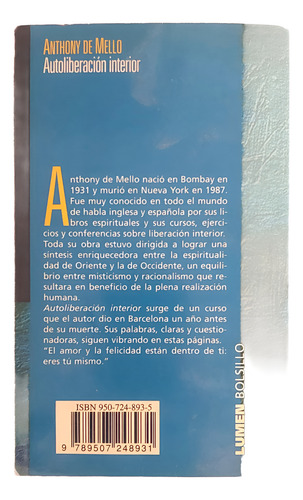 Autoliberación Interior - Anthony De Mello, Lumen (Usado)