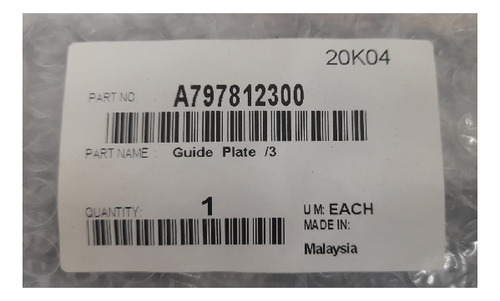 Guide Plate/3 Konica Minolta C227 / C287 - A797812300