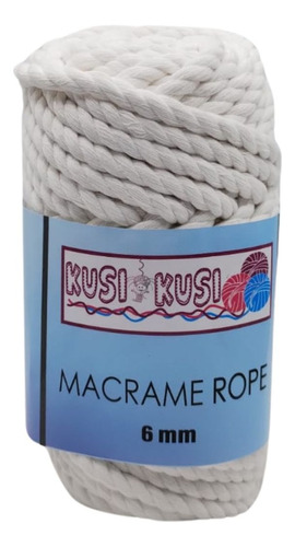 Cordon Macrame Rope Kusi Kusi 6mm X250grs 30mts Tapiz Ecolog