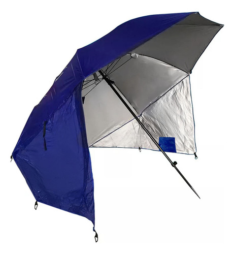 Sombrilla Sombpara carpa playera rompeviento Swat Outdoors 250 cm Azul