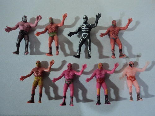 Bootleg Lote 8 Figuras  Luchadores Juguetes De 90s