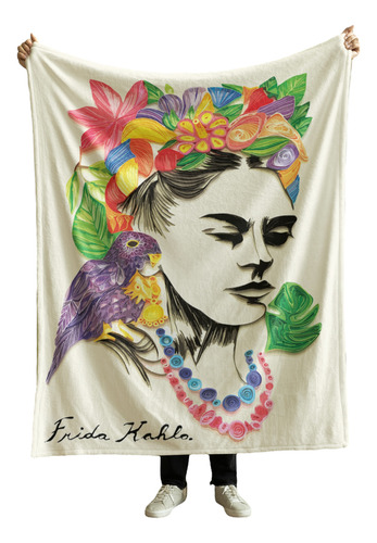 Cobija Frazada Manta Yo Soy La Señora Loca De Los Perros Frida Kahlo Frazada Ligera 110x160cm