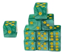 Comprar Juego De Dados Acrílicos De 6 Caras, 10 Uds., Verde Verde