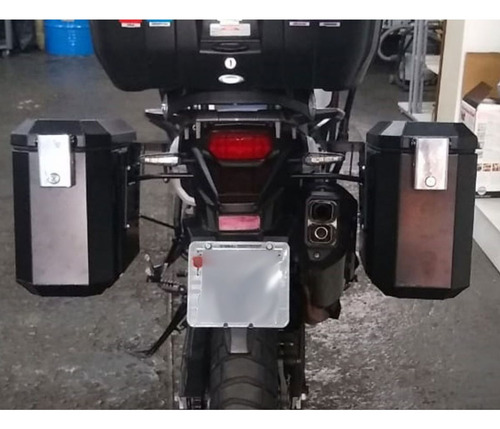 Kit Top Case Alumínio Prata Kawasaki Versys 300 + Suporte