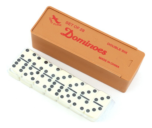 Negro Domino 28 Set En Caja De Plastico (double Six)