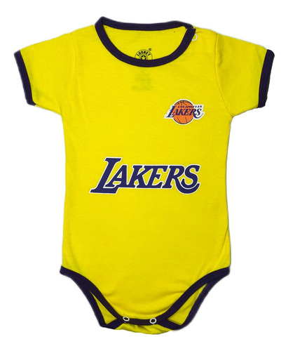 Body De Bebê Temático Basquete Nba Lakers